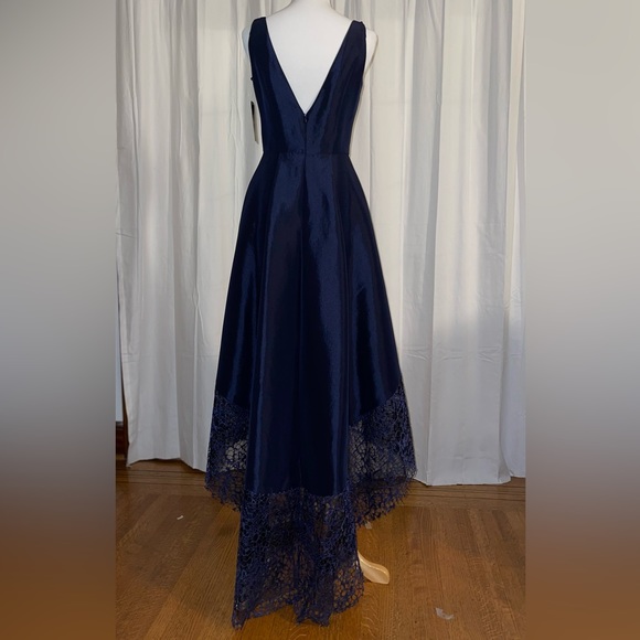 Sapphire blue lace and satin look high low - Picture 12 of 12